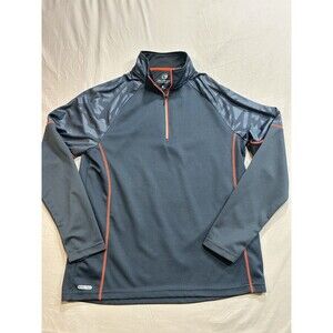 Free Country Micro-Tech Shirt Men's Size M Medium 1/4 Zip Long Sleeve Charcoal